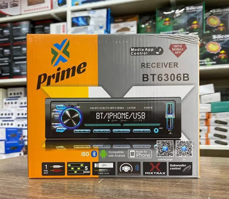 ضبط خودرو پنل جدا پرایم مدل BT6306B