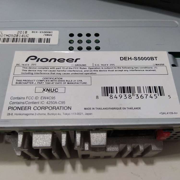 رادیوپخش پایونیر Pioneer DEH-S5000BT شش خروجه بلوتوث دار