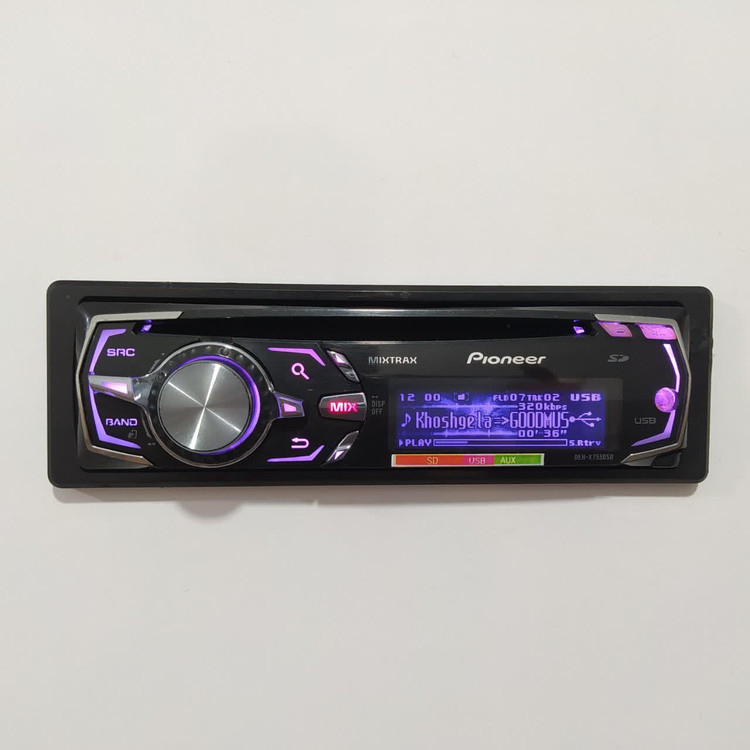 ضبط پایونیر مدل Pioneer DEH-x7550SD شش خروجه مولتی کالر