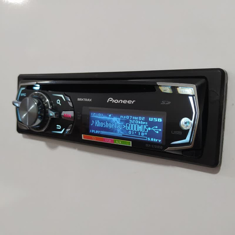 ضبط پایونیر مدل Pioneer DEH-x7550SD شش خروجه مولتی کالر