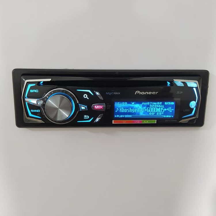 ضبط پایونیر مدل Pioneer DEH-x7550SD شش خروجه مولتی کالر