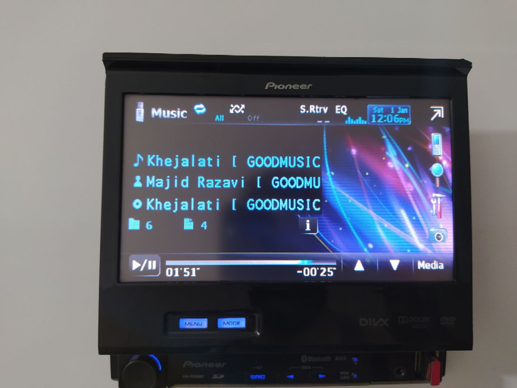 پخش ایندش پایونیر AVH-p6350bt شش خروجه تصویری