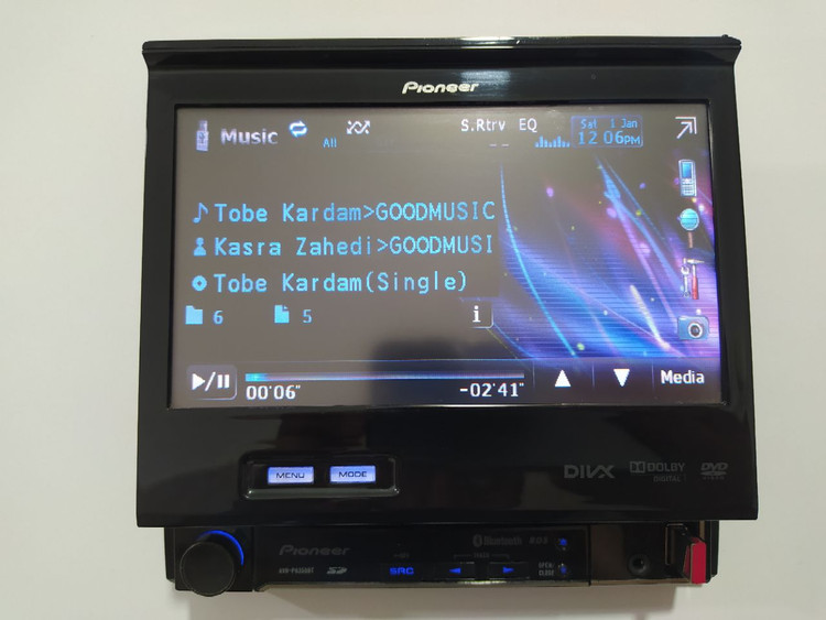 پخش ایندش پایونیر AVH-p6350bt شش خروجه تصویری
