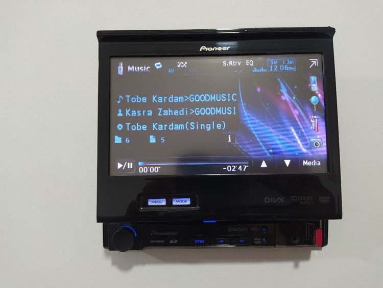 پخش ایندش پایونیر AVH-p6350bt شش خروجه تصویری