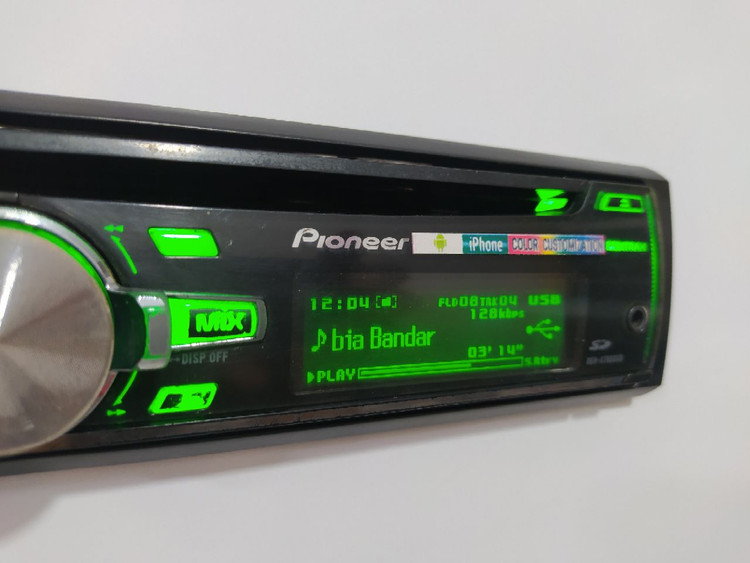 ضبط خودرو پایونیر DEH X7650SD شش خروجه دمو رنگی