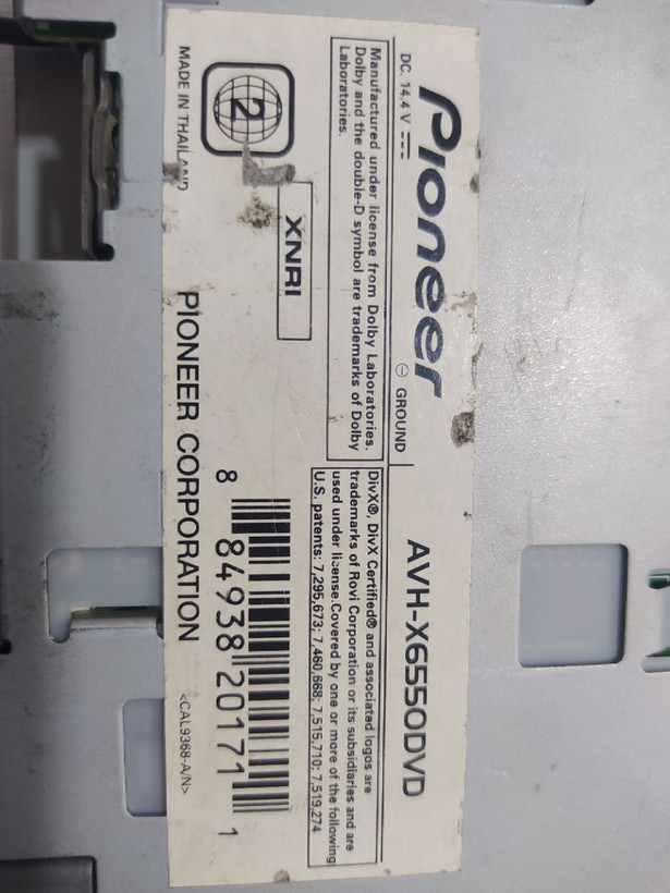 پخش ایندش پایونیر AVH-X6550DVD شش خروجه تصویری