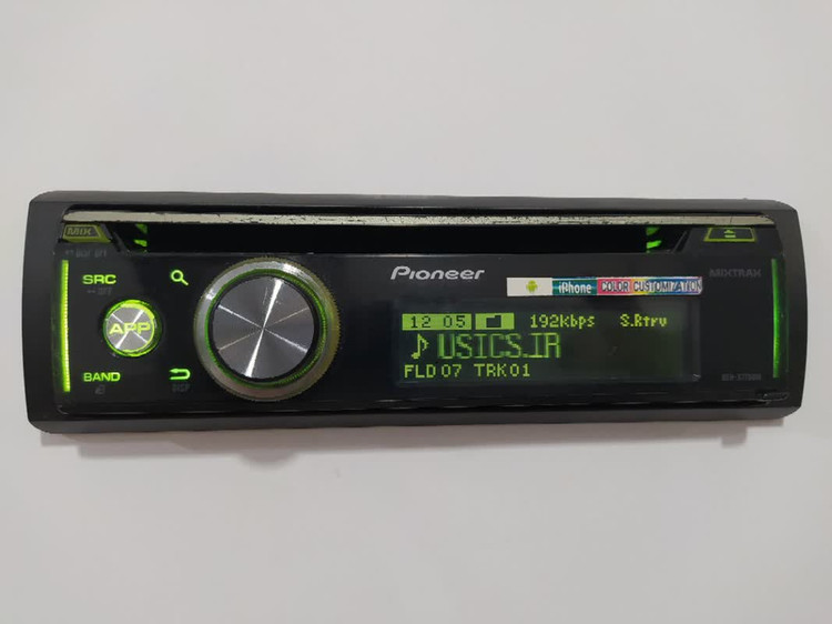 ضبط حرفه ای پایونیرPioneer DEH-X7750UI شش خروجه دمو دار مولتی کالر 4 ولتی