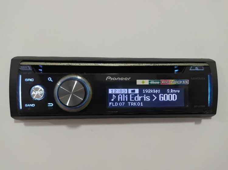 ضبط حرفه ای پایونیرPioneer DEH-X7750UI شش خروجه دمو دار مولتی کالر 4 ولتی