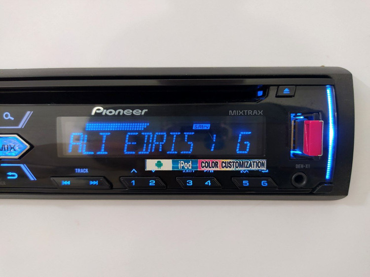 ضبط بلوتوث دار پایونیر Pioneer DEH-X1 چهارخروجه مولتی کالر