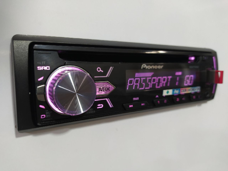 ضبط بلوتوث دار پایونیر Pioneer DEH-X1 چهارخروجه مولتی کالر