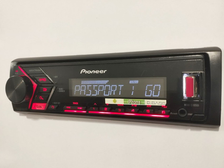 ضبط پایونیر مدل DEH-X105UB دو خروجی امپلی فایر