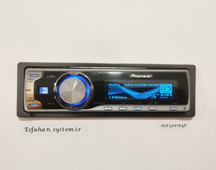 ضبط حرفه ای پایونیر مدل DEH_P6900UB شش خروجه پنل برقی