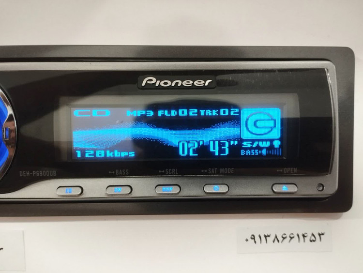 ضبط حرفه ای پایونیر مدل DEH_P6900UB شش خروجه پنل برقی