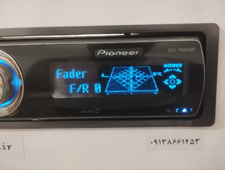 ضبط حرفه ای پایونیر مدل DEH-P6850mp پنل برقی شش خروجه
