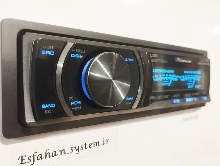 پخش کننده خودرو پایونیر مدل DEH-P6050UB شش خروجه پنل برقی با کارتن و لوازم