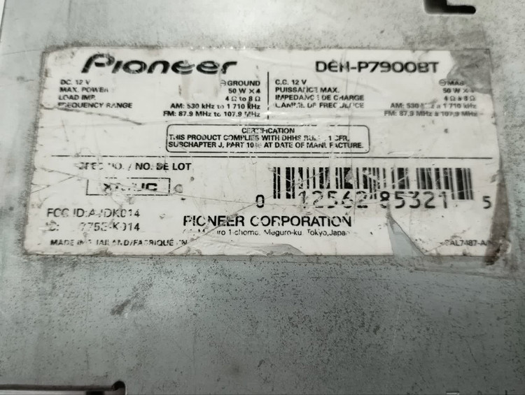 ضبط بلوتوث دار پایونیر مدل DEH-P7900BT شش خروجه ۵ ولتی