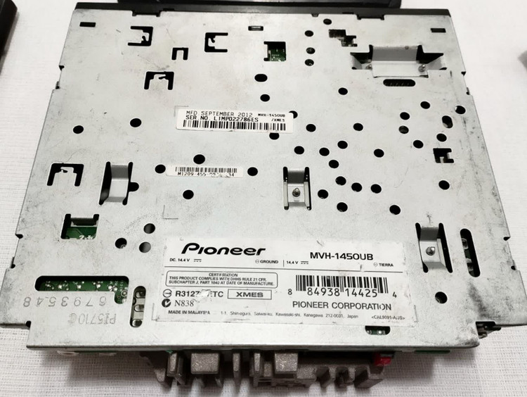 ضبط پایونیر مدل MVH-1450 چهار خروجی آمپلی فایر