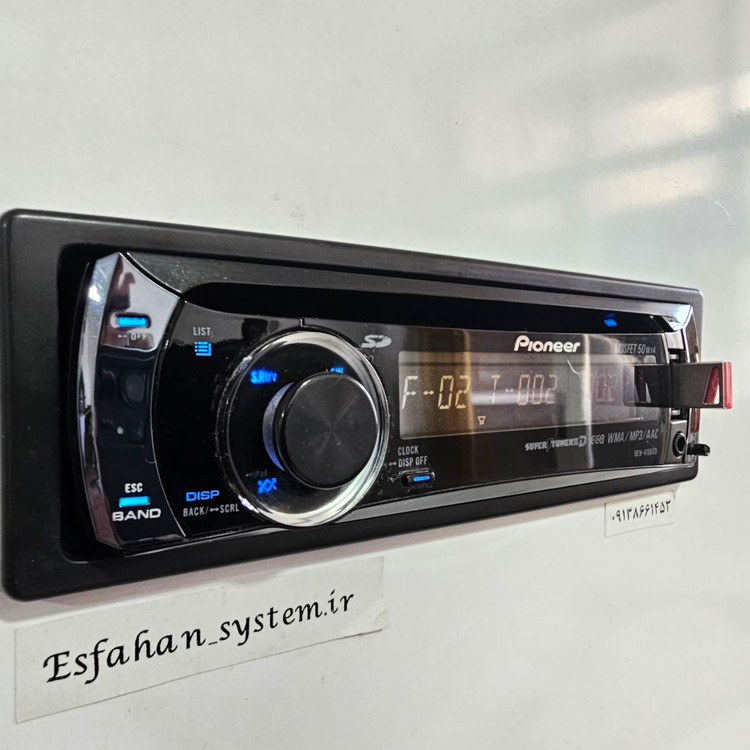 ضبط حرفه ای پایونیر مدل DEH-P4150SD چهار خروجه ۴ ولتی